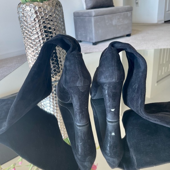 Stuart Weitzman over the knee highland suede boots Black - Picture 4 of 6